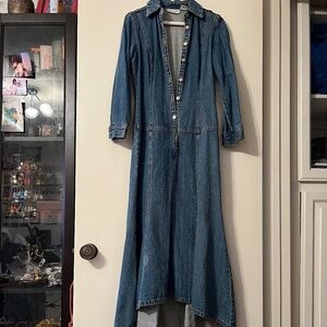 Fashionable Denim Maxi Dress